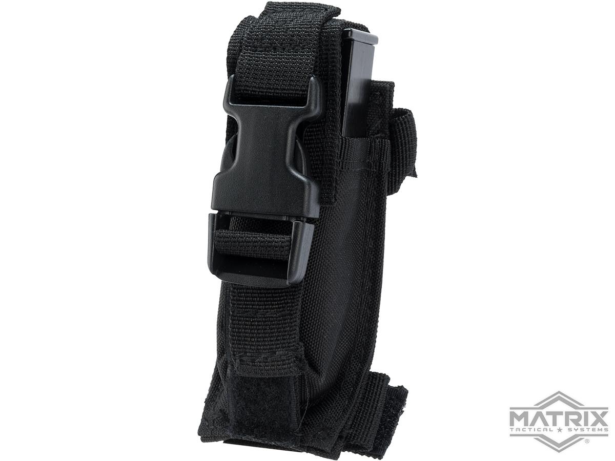 Horizontal MOLLE / Belt Mounted Pistol Magazine Pouch (Color Black