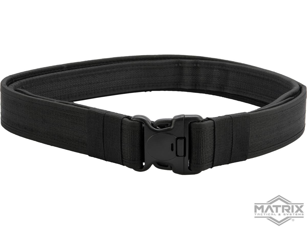 Matrix Nylon Dual Police Belt (Color: Black)