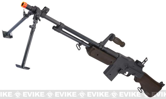 BAR M1918 A2 Full Size Full Metal Airsoft AEG Rifle w/ Steel Bipod by Matrix (Furniture: Imitation Wood)