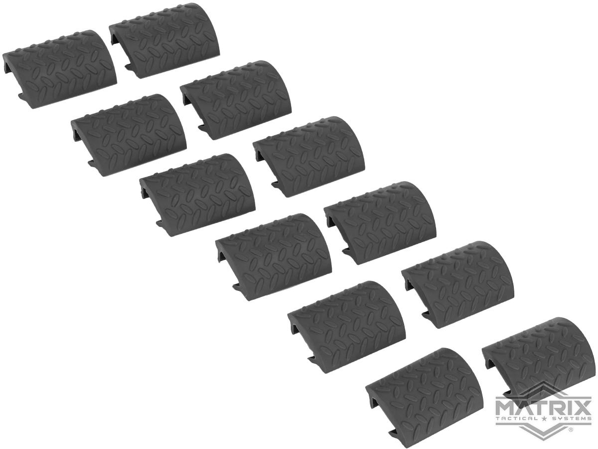 Matrix Rubber Ergonomic RIS Hand Guard Rail Cover Set - Set of 12 (Color: Black)