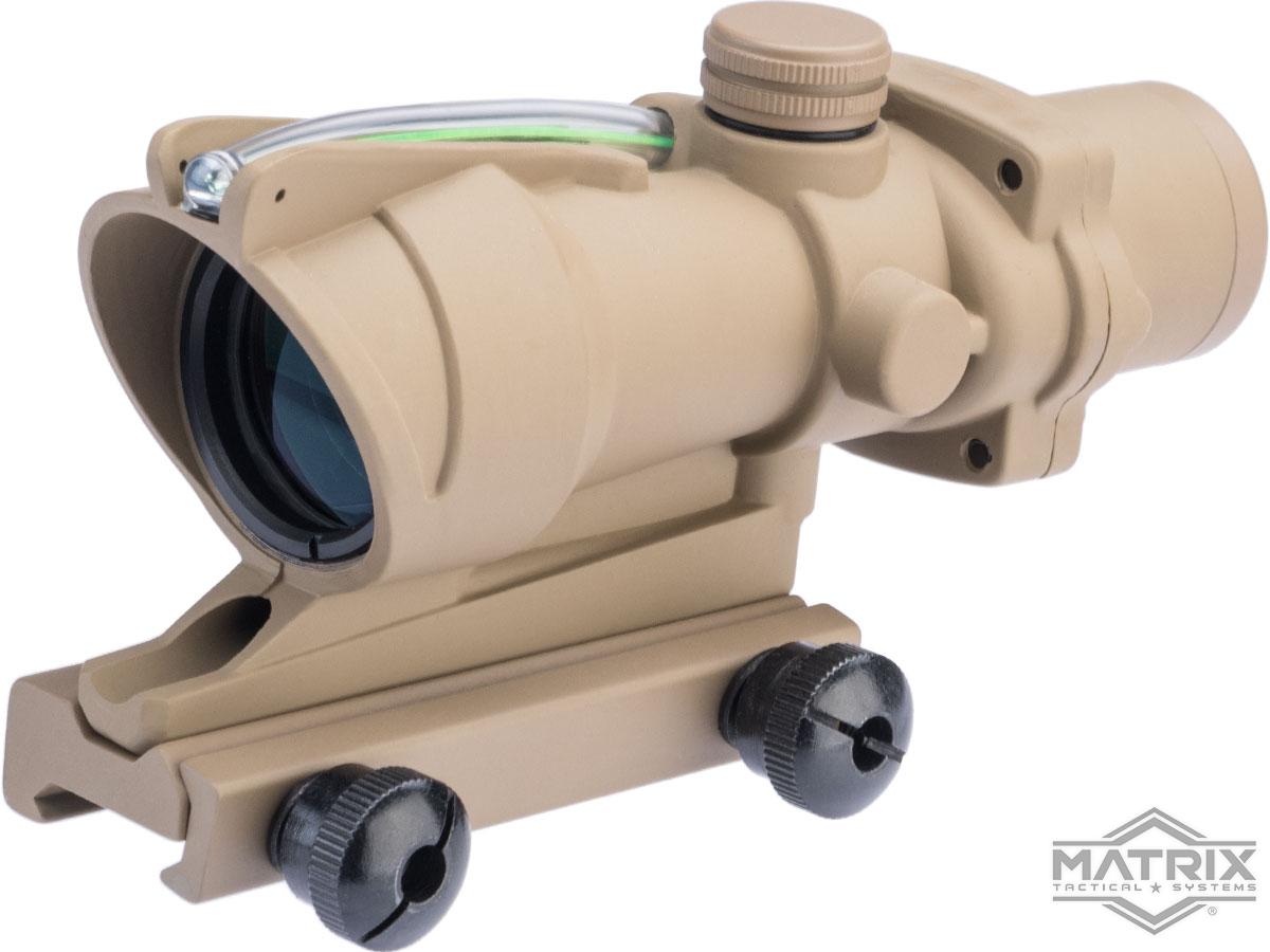 Matrix 4x32 Magnification Fiber Optic Illuminated Rifle Scope (Color: Tan)