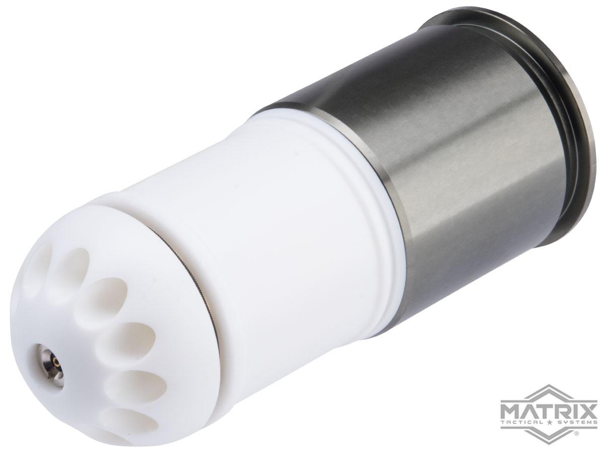 Matrix x MAG 120rd POM Airsoft Gas Grenade Shell (Color: White)