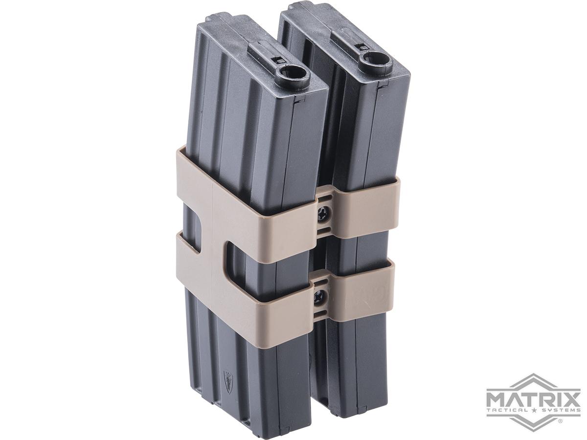 Matrix Dual Magazine Clamp for M4 / M16 Airsoft Magazines (Color Tan), Accessories & Parts