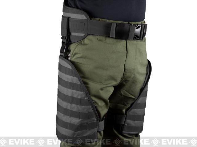 Matrix Tactical Systems MOLLE Lumbar Belt & Leg Protection System w/ Thigh Rig (Color: Black)