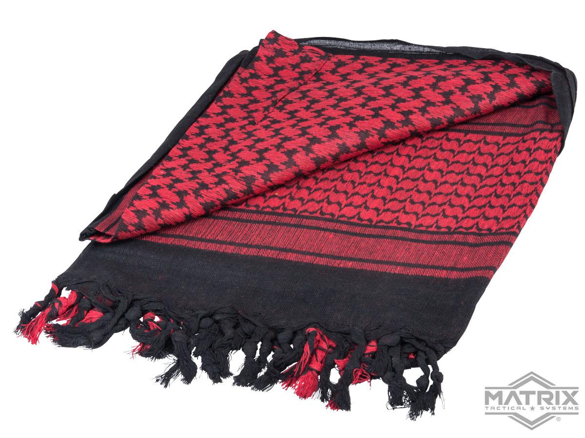 Matrix Woven Coalition Desert Shemagh / Scarves (Color: Black - Red)