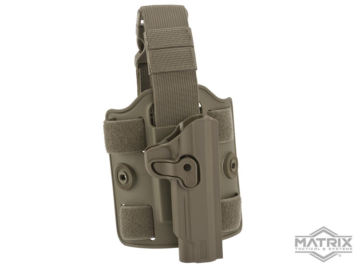 Matrix Hardshell Adjustable Holster for 1911 Series Airsoft Pistols (Type: Flat Dark Earth / Drop Leg)