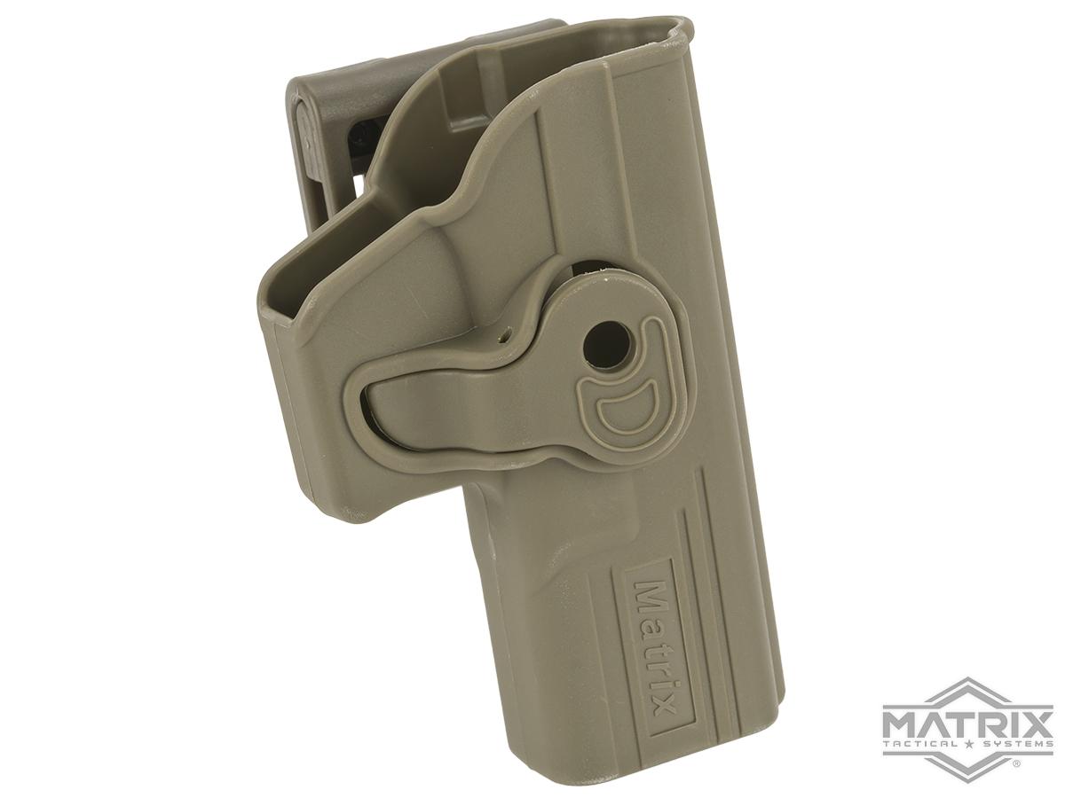 Matrix Hardshell Adjustable Holster for Glock ATP ACP Series Airsoft Pistols (Type: Flat Dark Earth / Belt Attachment)