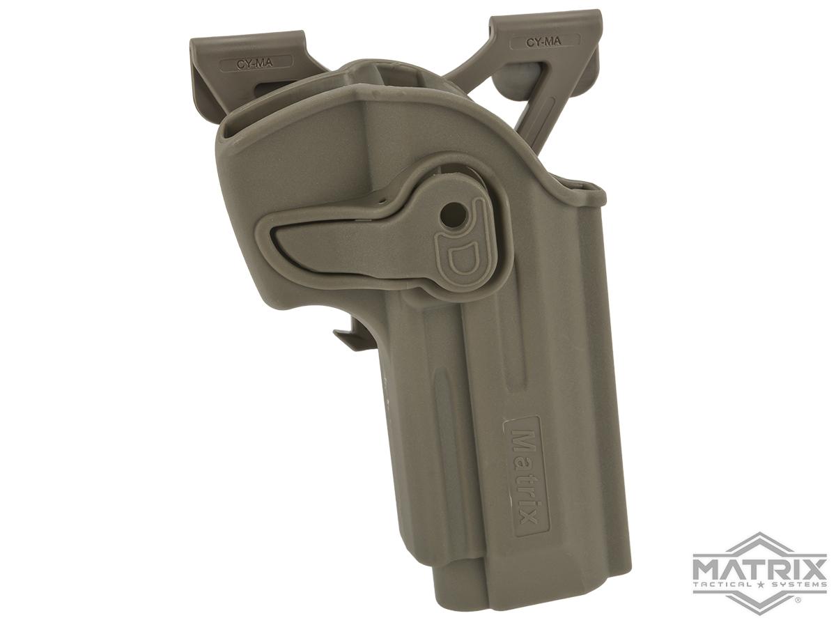 Matrix Hardshell Adjustable Holster for M9 Series Airsoft Pistols (Type: Flat Dark Earth / MOLLE Attachment)