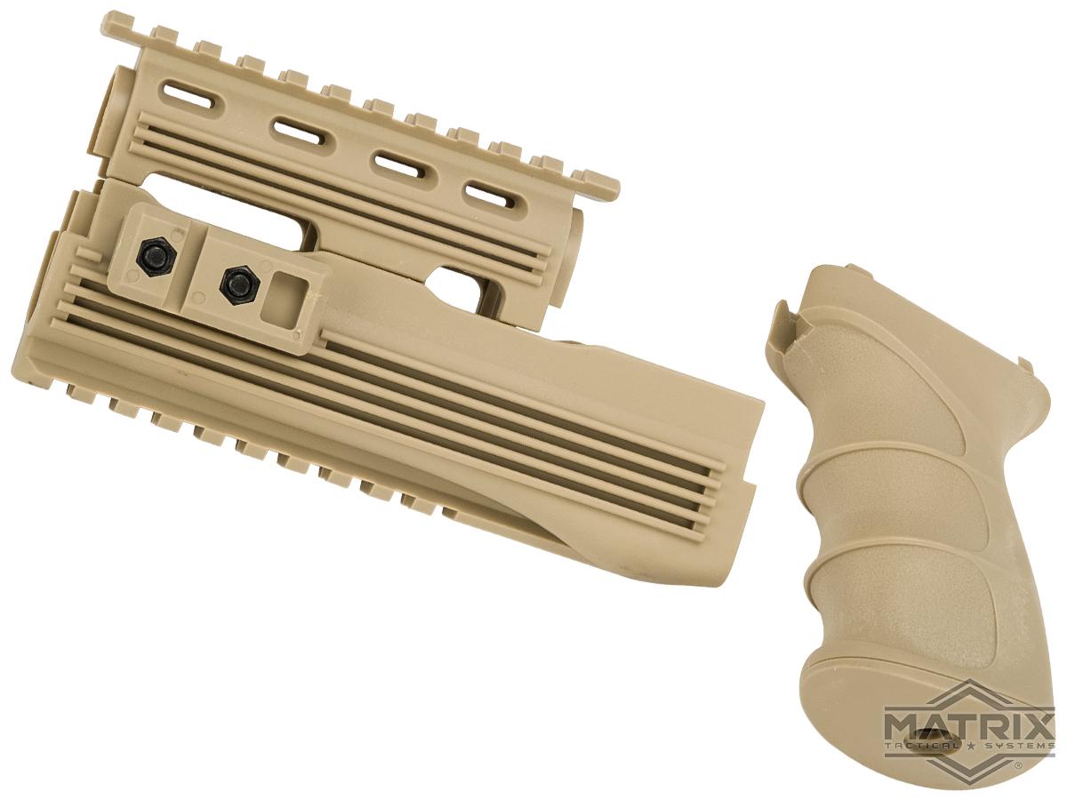 Matrix Desert Storm AK47 Railed Handguard / AK47 Grip Set (Color
