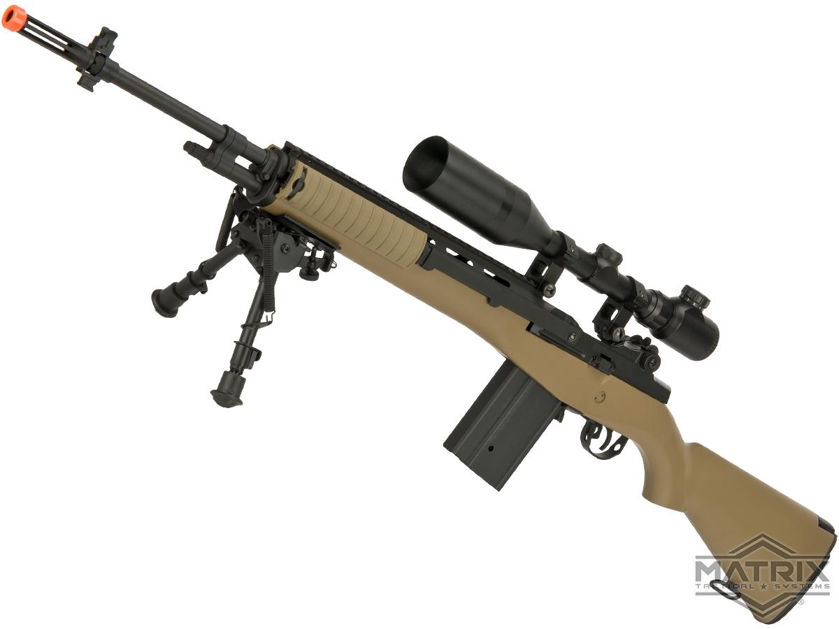 Matrix Field Ops Series M14 DMR Airsoft AEG Package by CYMA (Color: Tan)