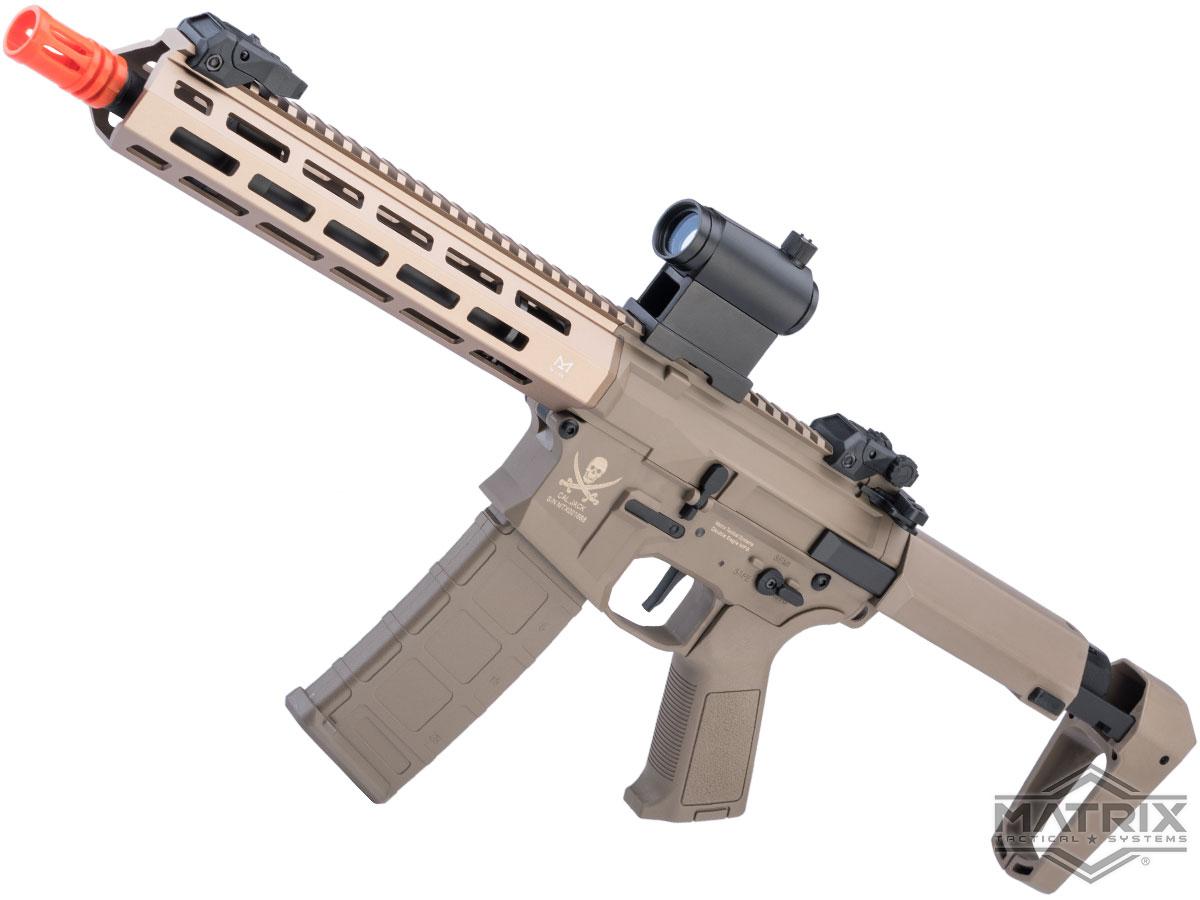 Matrix Calico Jack Polymer M4 Airsoft AEG Rifle w/ M-LOK Handguard & MOSFET (Model: SBR / Tanker Stock / Tan)