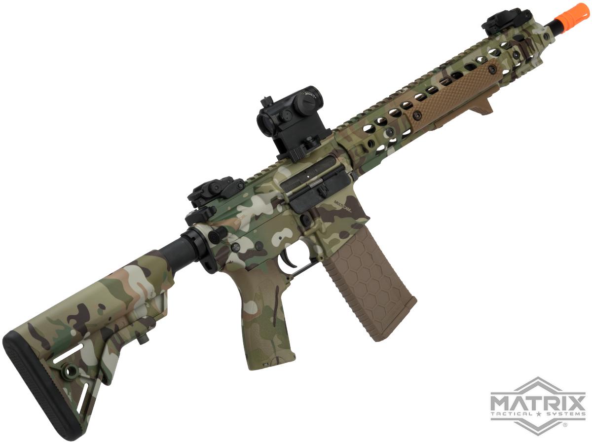 Matrix Custom Full Metal M4 RIS Airsoft AEG Rifle with Multicam Water