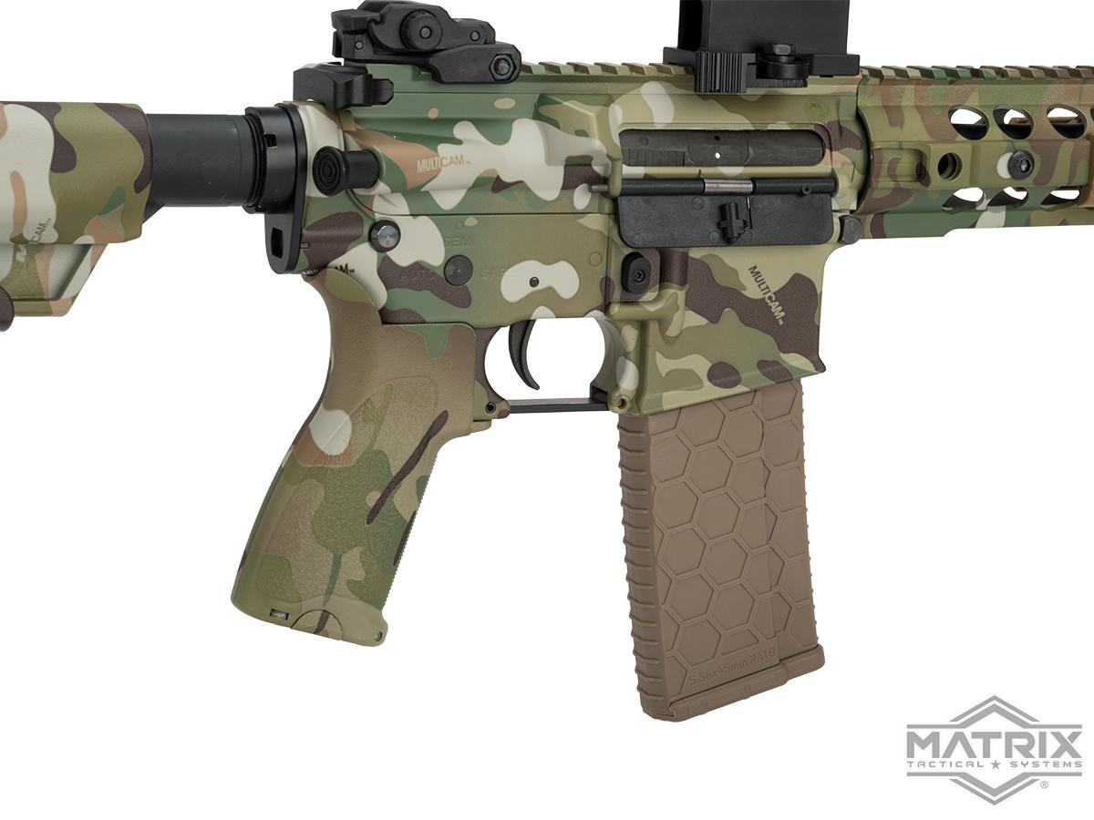 Matrix Custom Full Metal M4 RIS Airsoft AEG Rifle with Multicam Water