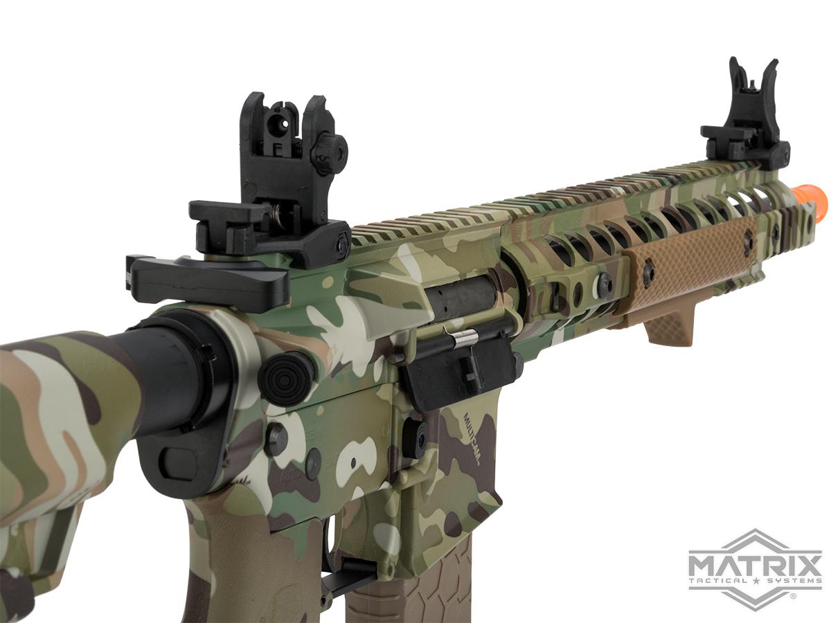 Matrix Custom Full Metal M4 RIS Airsoft AEG Rifle with Multicam Water