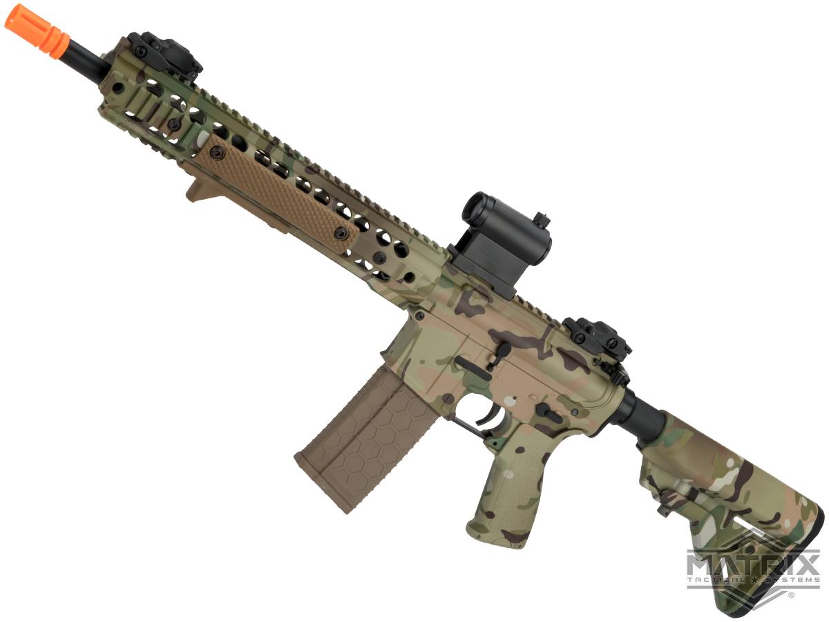 Matrix Custom Full Metal M4 RIS Airsoft AEG Rifle with Multicam Water