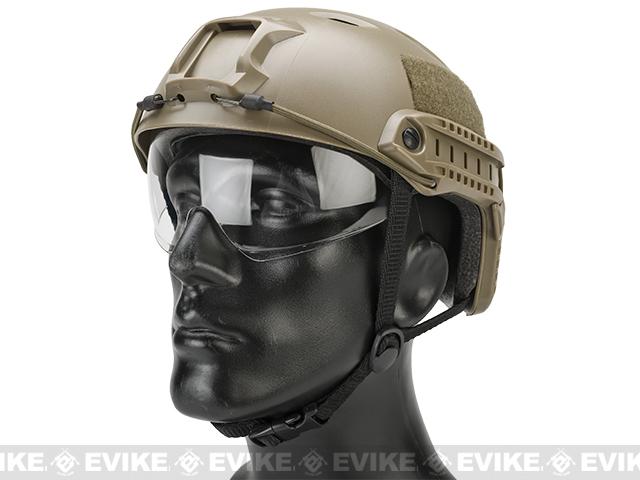 Matrix Basic Base Jump Type Tactical Airsoft Bump Helmet w/ Flip-down Visor (Color: Dark Earth)