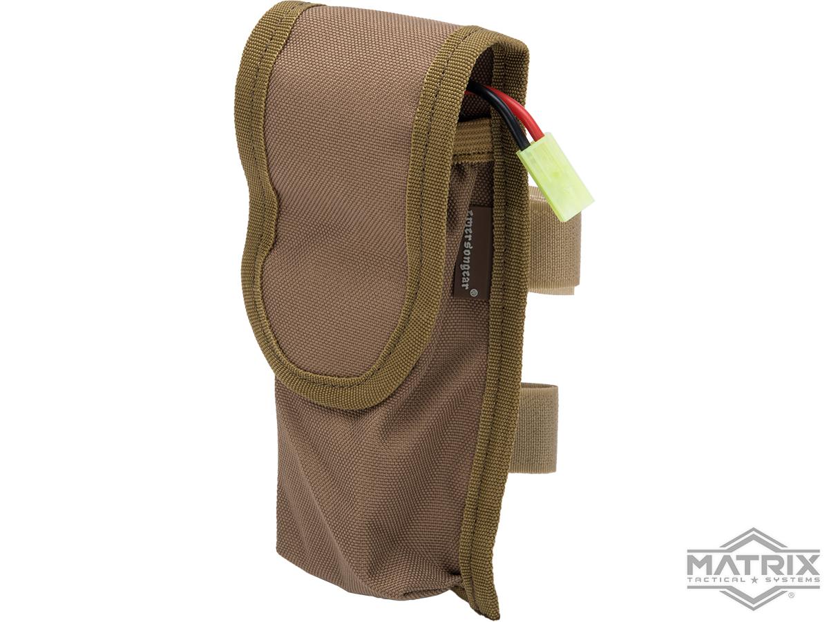 Matrix Tactical External Battery Pouch for Airsoft AEG Rifles (Color Tan), Accessories & Parts