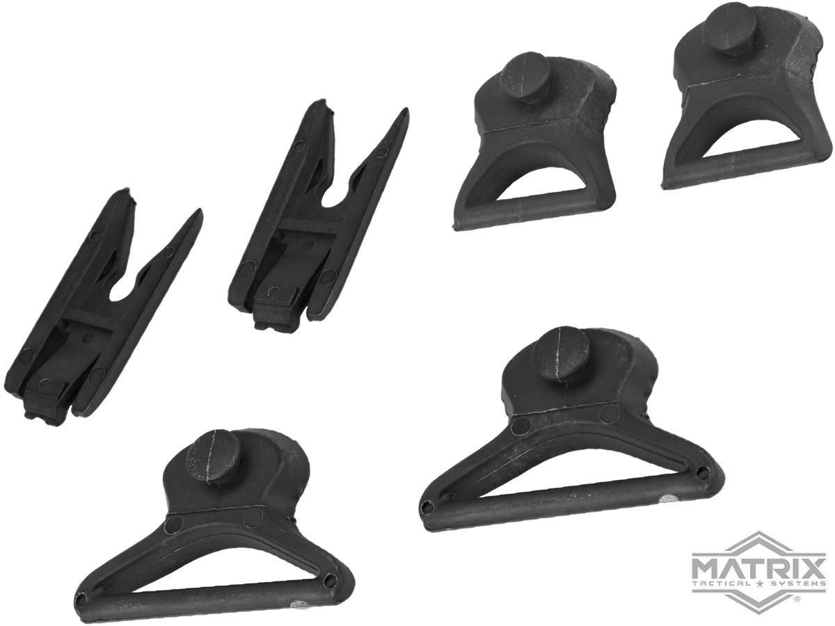 Matrix Goggle Swivel Clips Set for Bump Helmet (Color: Black)