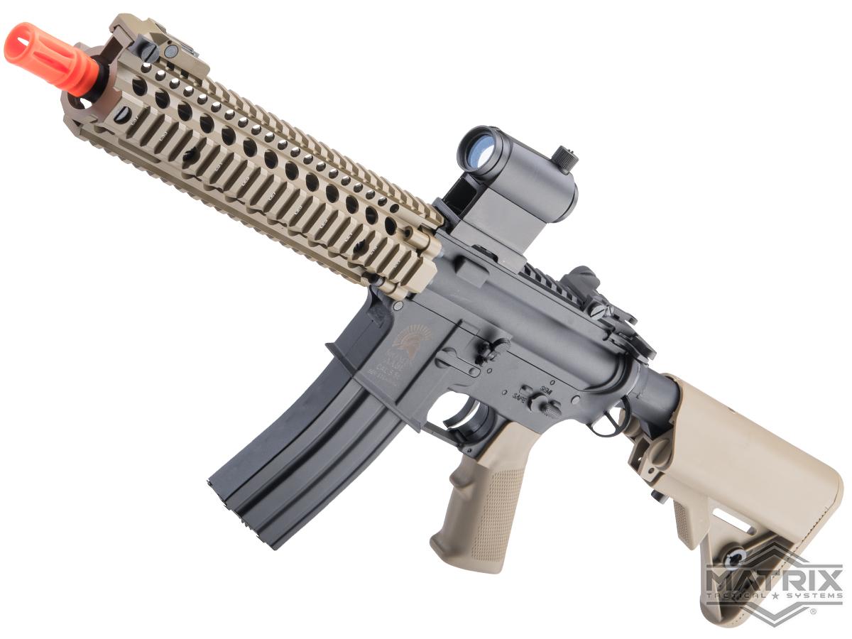 Matrix Mk18 Mod 1 Sportline Airsoft AEG Rifle w/ G3 Gearbox & Daniel Defense Rail System (Color: Black & Tan / 400 FPS)