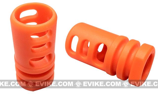 Matrix Shark Type Orange Flashhider for Airsoft AEG Rifles (Thread: 14mm Positive)