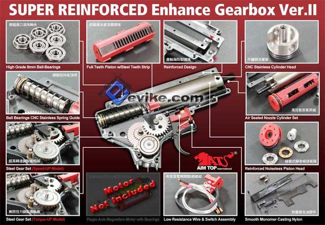 Airsoft Spare Parts E C 8mm Complete M4 M16 Series Aeg V2 Gearbox Version 2 Rear Line Airsoft Sports Outdoors