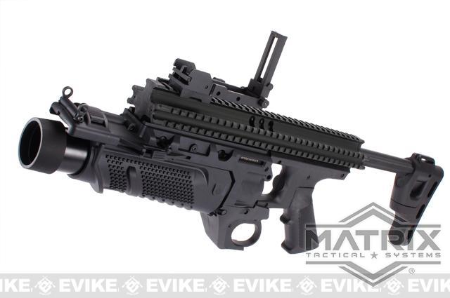 Matrix EGLM Airsoft Grenade Launcher with RIS Kit (Color: Black)