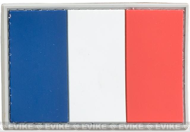 PVC Hook and Loop International Flag Patch (Flag: France)