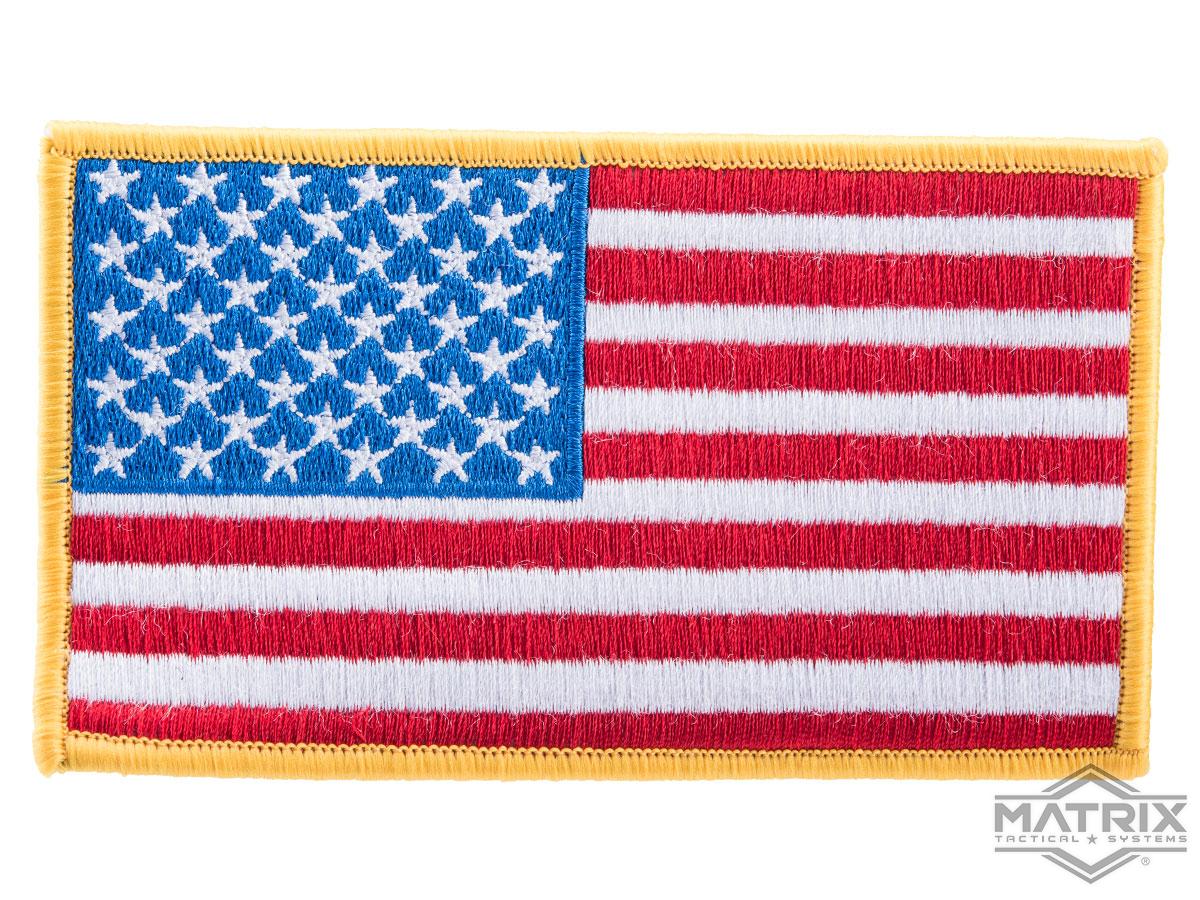 Matrix 3x5 Large Sized Embroidered American Flag Patch (Color: Full Color)