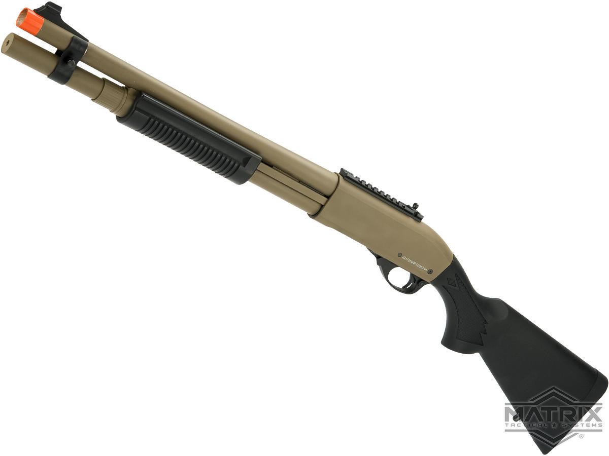 Matrix 3/6 Burst Firing Multi-Shot Gas Powered Airsoft Shotgun (Model: Marine / Tan)