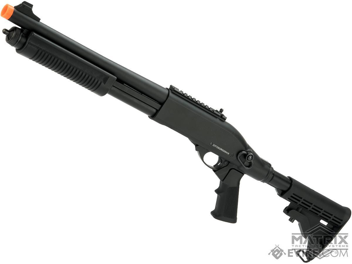 Matrix 3/6 Burst Firing Multi-Shot Gas Powered Airsoft Shotgun (Model: Tactical / Black)