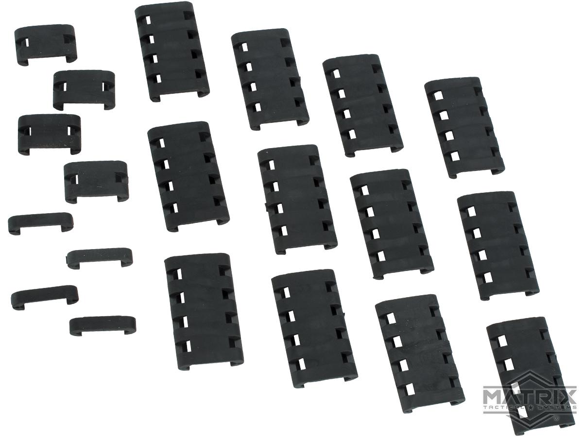Matrix Military Spec Ladder Type Rail Covers - Set of 20 (Color: Black)