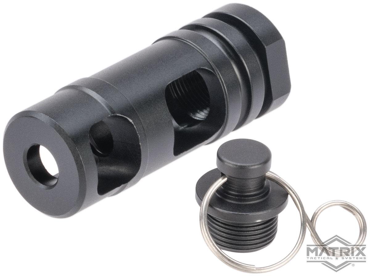 Matrix 14mm Negative Rifle Flash Hider + Keychain Dangler Set (Type: Muzzle / Black / 14mm Negative)