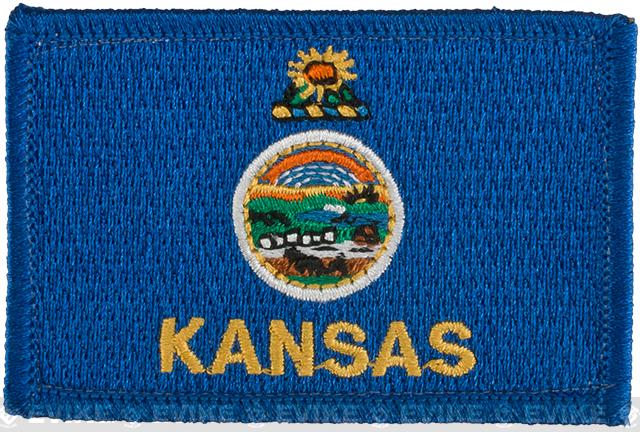 Matrix Tactical Embroidered Flag Patch (State: Kansas The Sunflower State)