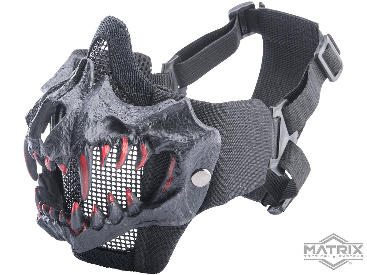 Matrix Fangs Lower Face Protection Mesh Mask (Model: Standard / Black)