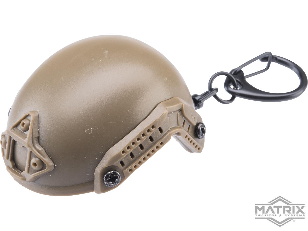 Matrix Tactical High Cut Helmet Bottle Opener & Keychain (Color: Tan)