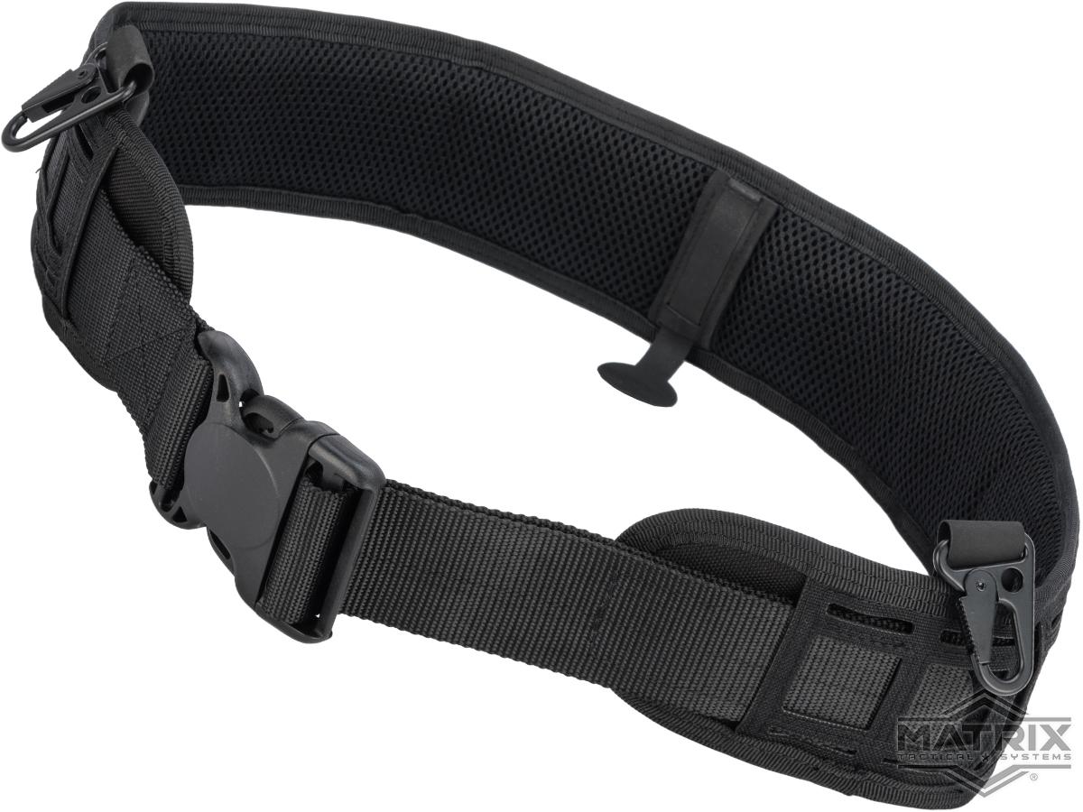 Matrix Tactical Laser Cut Lightweight Pilot Belt (Color: Black)