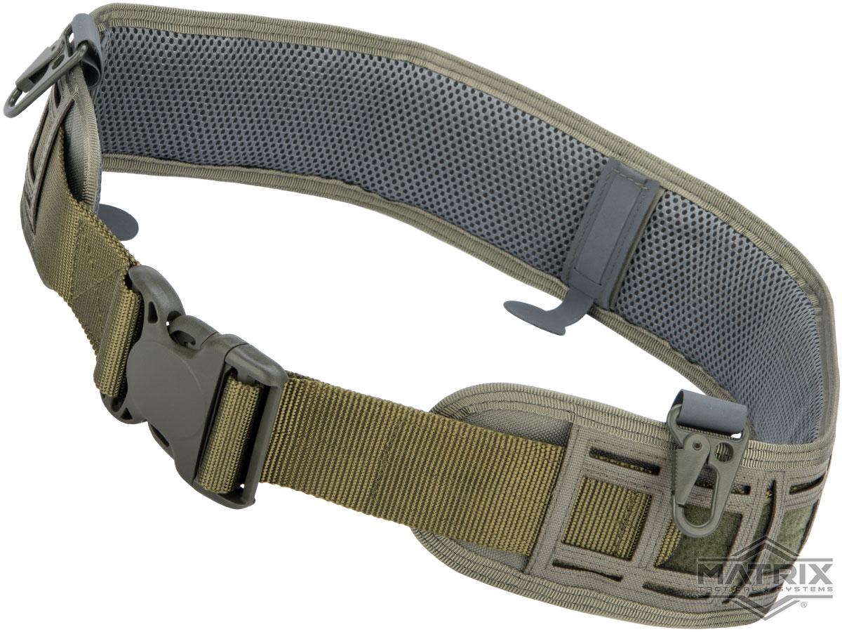 Matrix Tactical Laser Cut Lightweight Pilot Belt (Color: Ranger Green)