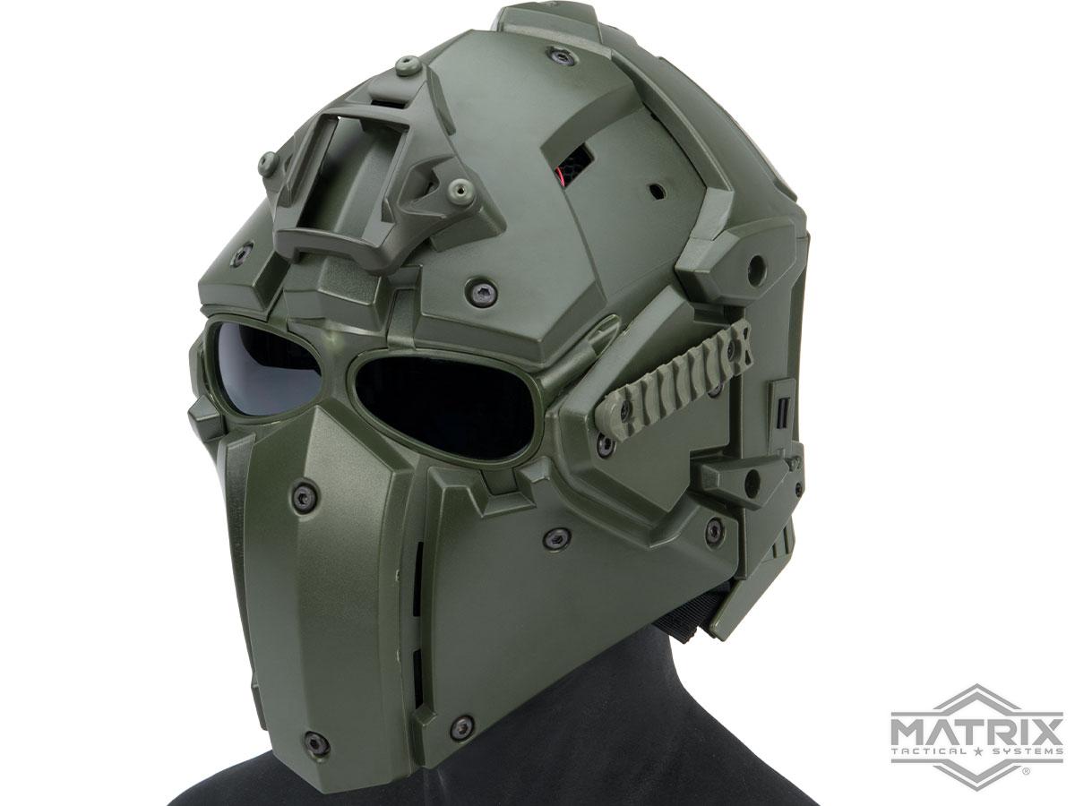 Matrix Tactical Helmet with Cooling Fan (Color: OD Green)