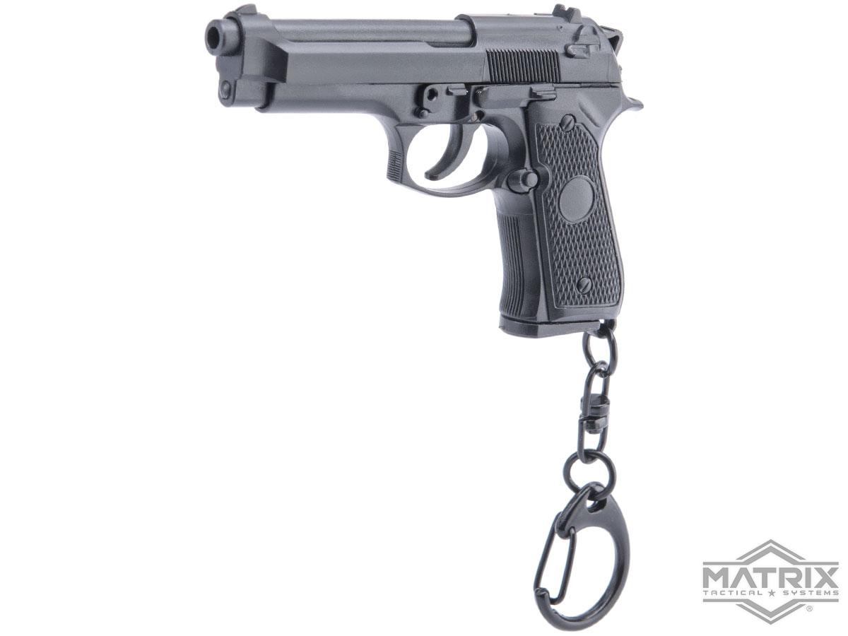 Matrix Dummy Pistol Keychain Charm (Model: M92 / Black)