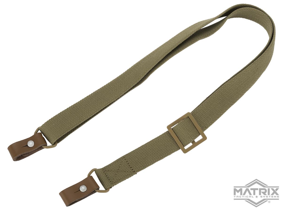 Matrix Eastern Block Style Canvas and Leather Two Point Sling (Color: Tan)