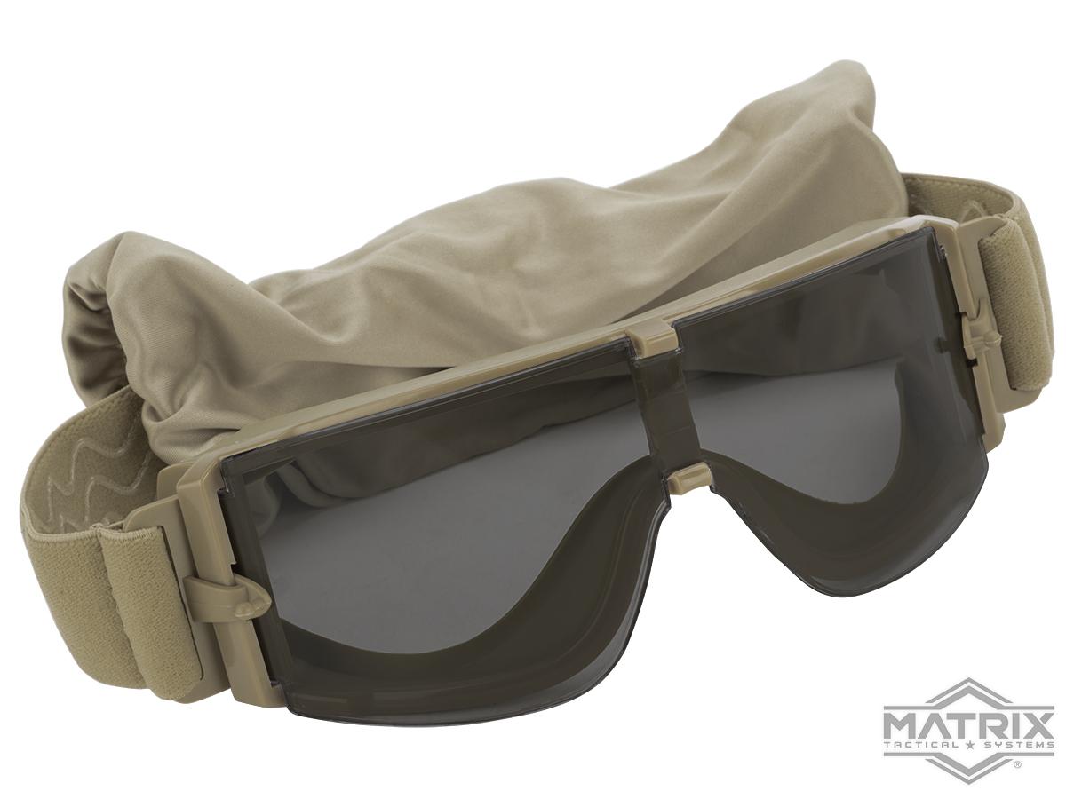 GX-1000 Anti-Fog Safety Shooting Goggle System w/ CD Kane Strap (Lens: Smoke / Tan Frame)