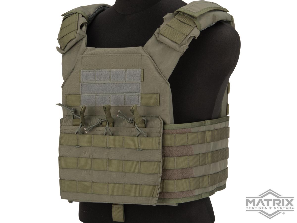 Matrix Level-2 Plate Carrier with Integrated Magazine Pouches (Color: Ranger Green)