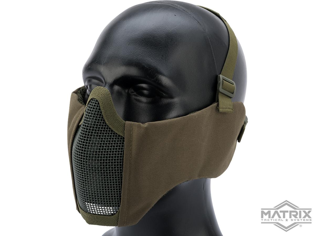 Matrix Battlefield Elite Mesh Mask w/ Integrated Ear Protection (Color: OD Green)