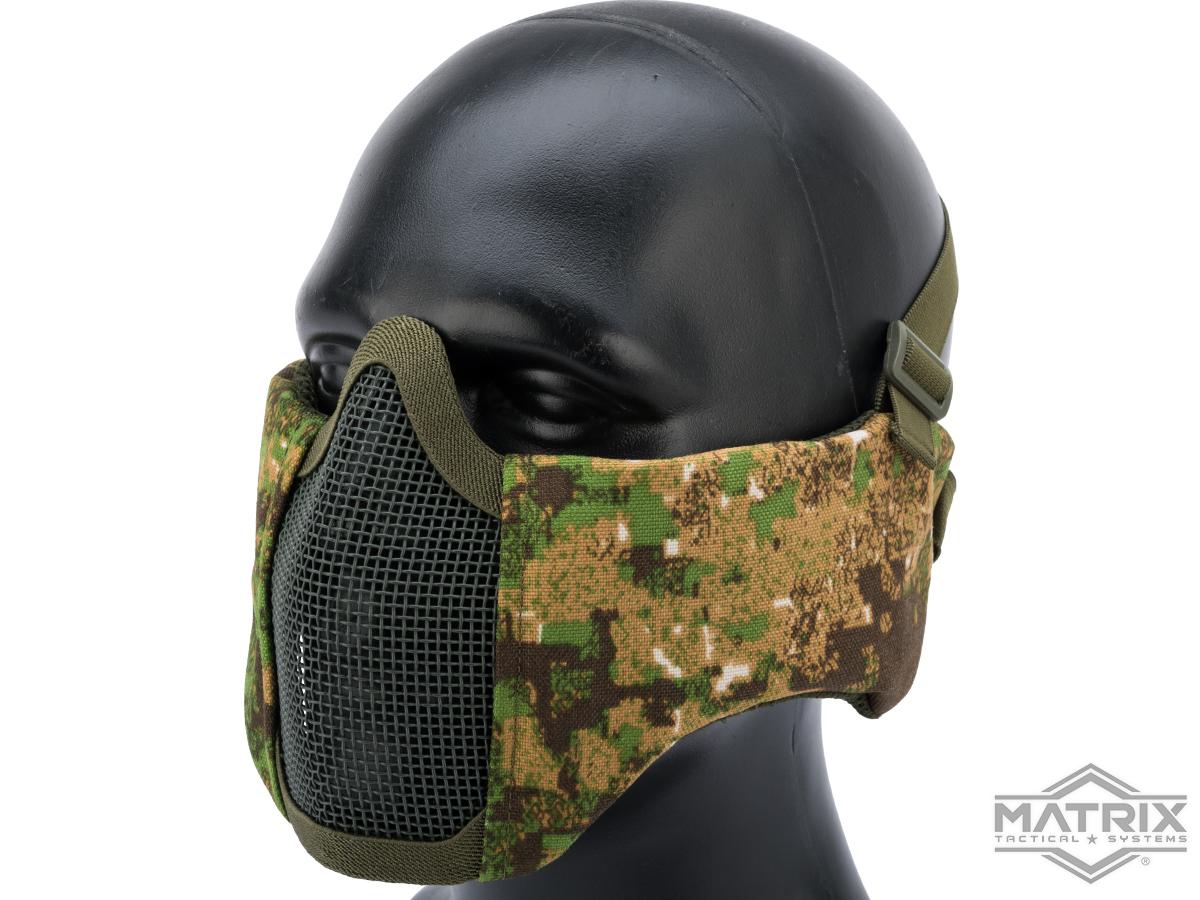 Matrix Battlefield Elite Mesh Mask w/ Integrated Ear Protection (Color:  Pencott Greenzone)