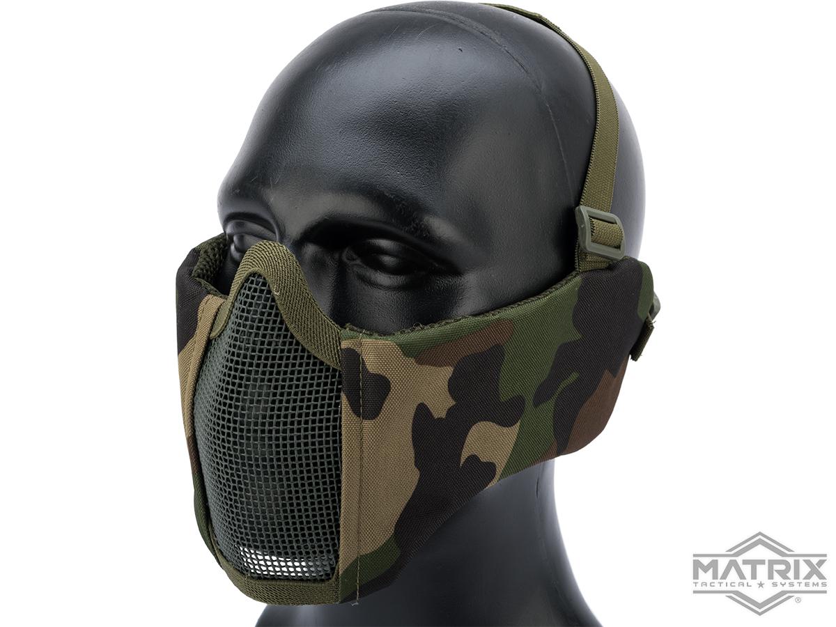 Matrix Battlefield Elite Mesh Mask w/ Integrated Ear Protection (Color: Woodland)