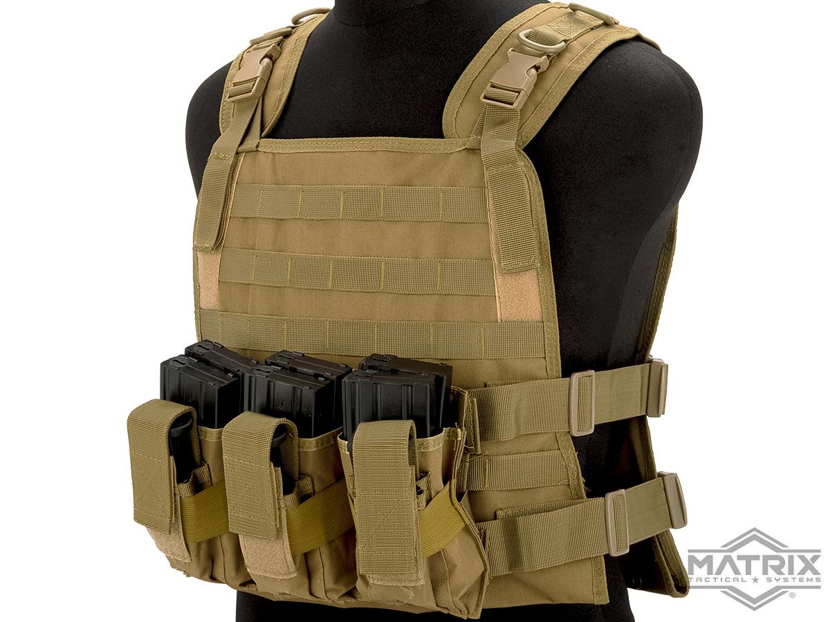 Matrix 600D MOLLE Plate Carrier Tactical Package with Hydration Carrier (Color: Desert Tan)