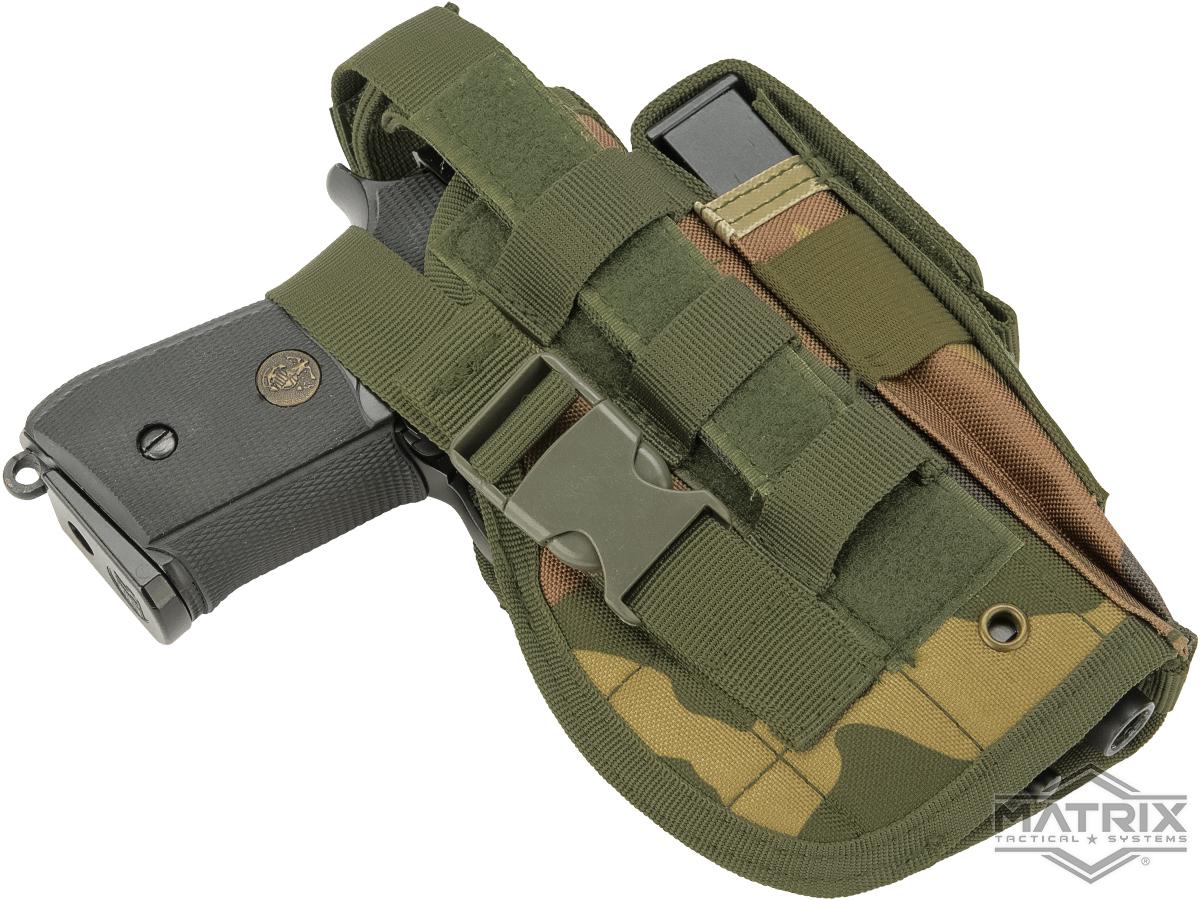 Matrix Universal MOLLE / Belt Mount Holster for Handguns pistols (Color: Woodland)