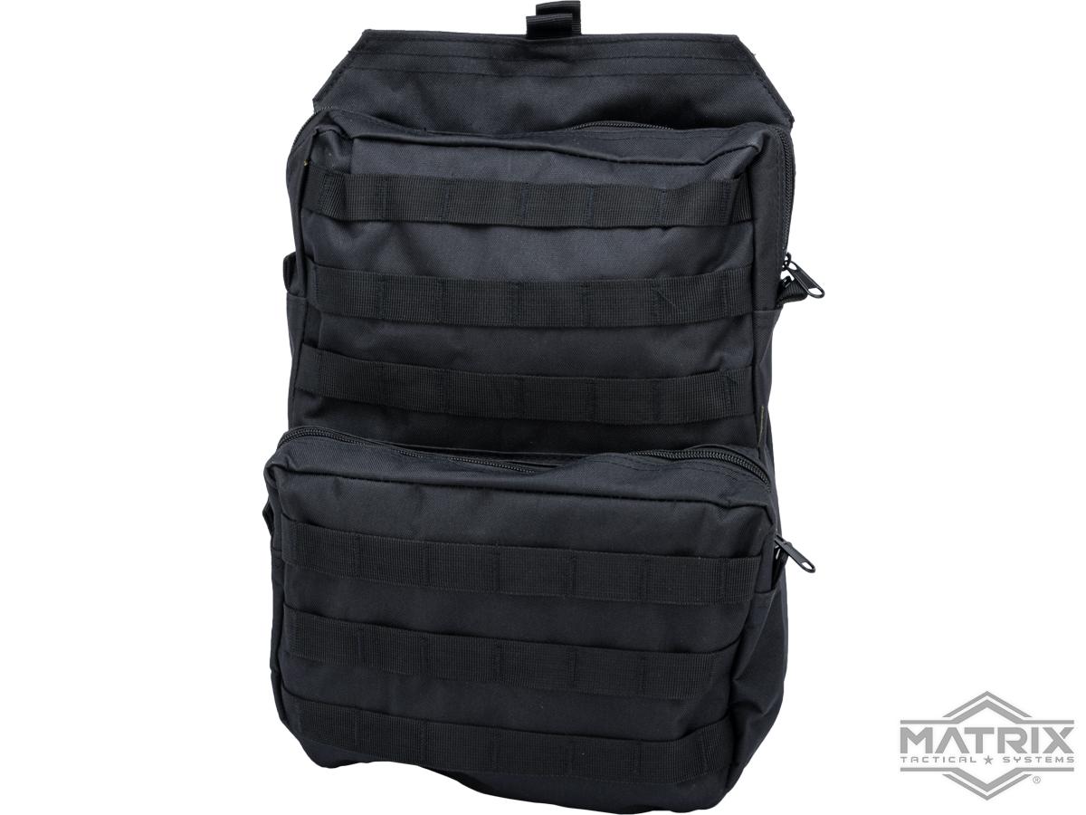 Matrix MOLLE Assault Back Panel for Plate Carriers (Color: Black)