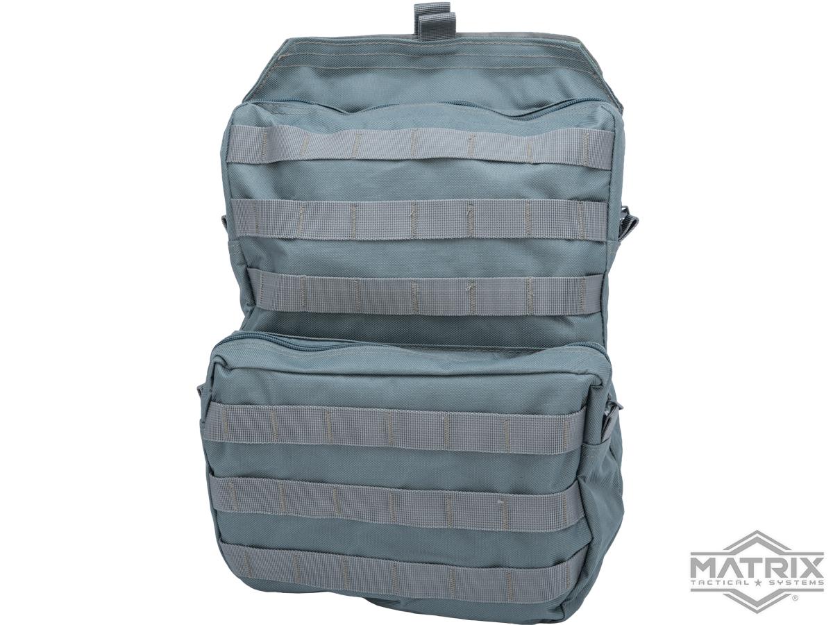 Matrix MOLLE Assault Back Panel for Plate Carriers (Color: Grey)