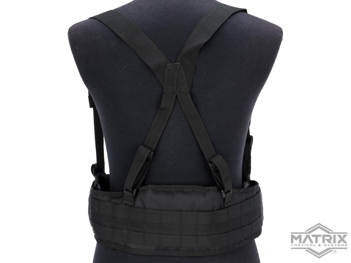 Matrix Battle Belt with Suspenders (Color Black), Tactical Gear